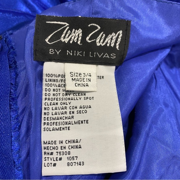 Zum Zum Juniors blue mermaid floor-length formal size 3/4 - Picture 5 of 6